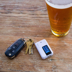 BACtrack Go Keychain Breathalyzer (White) | Ultra-Portable Pocket Keyring Alcohol Tester for Personal Use