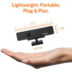 Innex Cube 4K AI-Powered Panoramic 360° Video Conference Camera, Smart Webcam with Dual-Microphones, Ultra-Wide Angle, AI