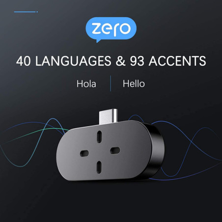Timekettle Zero : Traducteur Vocal Instantané, 40 Langues – Parfait pour Voyages & Business!