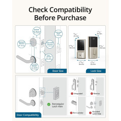 eufy Security C210 Smart Lock, 5-in-1 Keyless Entry Door Lock, Built-in WiFi Deadbolt, Smart Door Lock, No Bridge Required, Easy