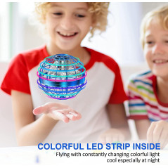 AMERFIST Flying Orb Ball: 2023 Hand-Controlled Boomerang Drone with RGB Lights - Fun Gift for Kids & Teens!