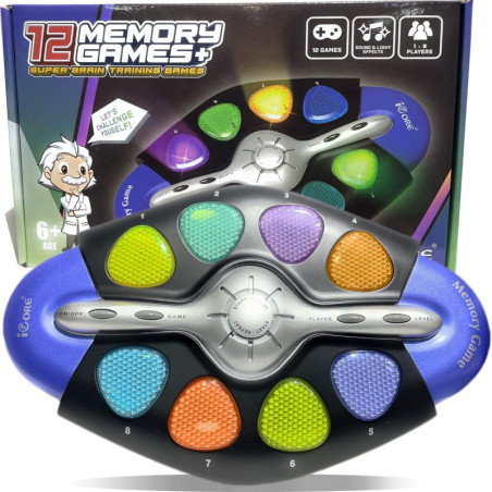 iCore Brain Game: 12-in-1 Electronic Memory Challenge for Kids - Fun STEM Toy!