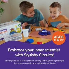 Explore creative learning with Squishy Circuits Deluxe Kit, featuring squishy circuits.
