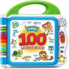 Colorful cover baby's learning book: LeapFrog Learning Friends 100 Words Book, Bilingual Educational Toy for Toddlers.