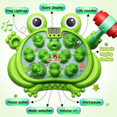 Interactive Whack A Frog Game - Fun & Educational Toy for Toddlers 2-5 Years