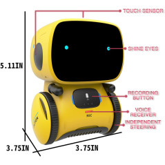 Interactive 98K Robot Toy: Voice Control, Touch Sensor, Singing, Dancing - Fun & Educational for Kids