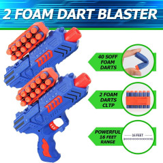 BAODLON Auto-Reset Shooting Target Game for Kids - Includes 2 Toy Guns & 40 Foam Darts!