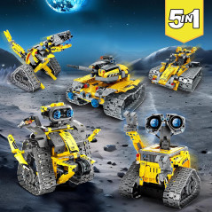 Mibido 5in1 Remote & APP Controlled Robot Dinosaur: STEM Educational Toy for Kids