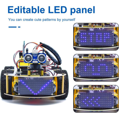 KEYESTUDIO 4WD Bluetooth Smart Car Robot Kit: STEM Learning & Fun for Budding Engineers!