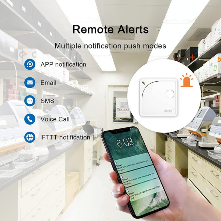 UbiBot WS1 WiFi Smart Sensor: Monitor Temperature, Humidity & Light - No Subscription!
