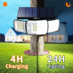 Intelamp Solar Lights,  Waterproof, Motion Sensor & Remote, 2-Pack