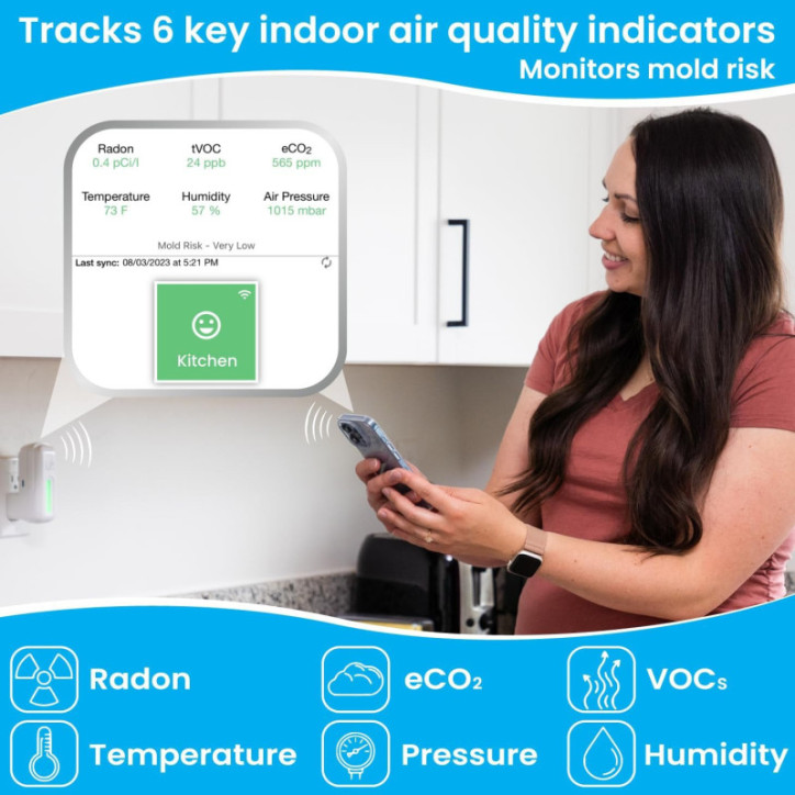 Lüft Air Quality Monitor: Radon, VOC & CO2 Detection - Breathe Easier with WiFi & App! Lüft Air Quality Monitor: Radon, VOC & CO2 Detection - Breathe Easier with WiFi & App!