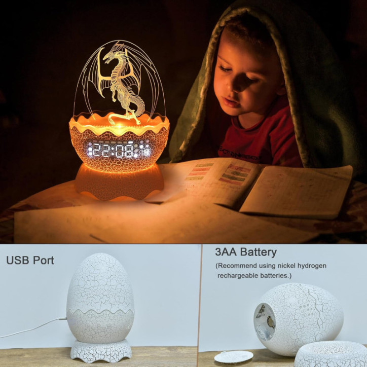 Dragon Egg Alarm Clock: Sleep Sound Machine, Night Light & Bluetooth Speaker Dragon Egg Alarm Clock: Sleep Sound Machine, Night Light & Bluetooth Speaker