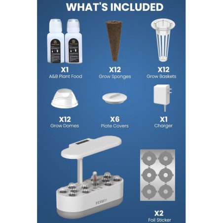 Inbloom Hydroponics Growing System: Indoor Herb Garden Kit with LED Light & Automatic Water Pump - Grow Fresh Herbs & Veggies!