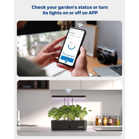 iDOO 12-Pod Hydroponic Garden: Grow Fresh Herbs & Veggies Indoors, Year-Round!
