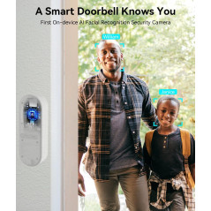 WUUK Wireless Doorbell Camera, 2K - Absolutely No Monthly Fee Video Doorbell w/Human & Motion Detection, 32GB Storage Homebase,