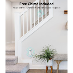WUUK Wireless Doorbell Camera, 2K - Absolutely No Monthly Fee Video Doorbell w/Human & Motion Detection, 32GB Storage Homebase,