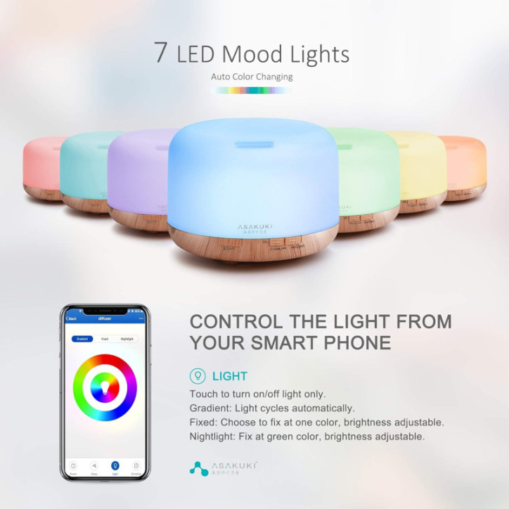 ASAKUKI Smart Wi-Fi Diffuser: Aromatherapy with Alexa - Relax & Recharge! ASAKUKI Smart Wi-Fi Diffuser: Aromatherapy with Alexa - Relax & Recharge!
