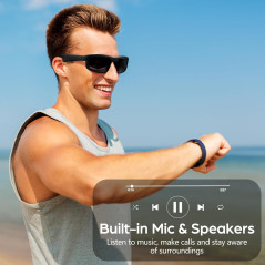 Polarized Bluetooth Sunglasses with Voice Assistant & UV Protection