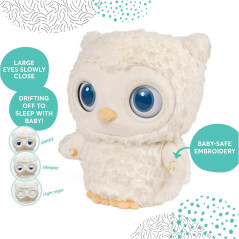 GUND Sleepy Eyes Owl Soother - Calming Plush & Nightlight for Kids