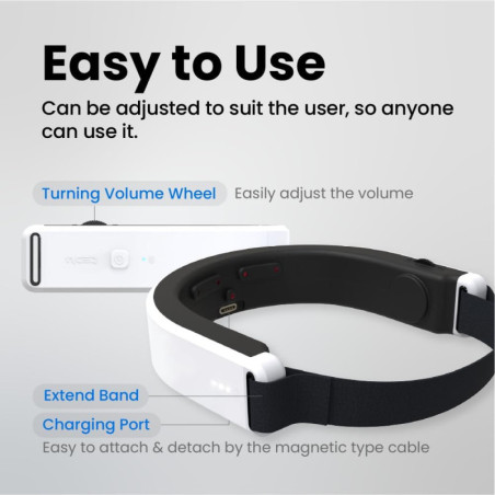 Brain Spa Insomnia Relief Headset: Gamma Wave, Near-Infrared & Bone Conduction for Deep Sleep