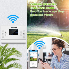 Contrôleur d'Arrosage Intelligent WiFi 8 Zones pour Économie d’Eau