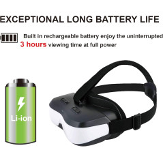 Portable 120-Inch Video Goggles, HDMI Input, Rechargeable Battery
