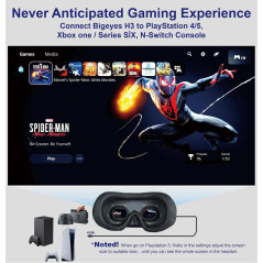 Portable 120-Inch Video Goggles, HDMI Input, Rechargeable Battery