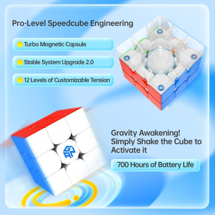 GAN 356 i Carry 2: Smart Speed Cube - Bluetooth, Magnetic, 700-Hour Battery! GAN 356 i Carry 2: Smart Speed Cube - Bluetooth, Magnetic, 700-Hour Battery!