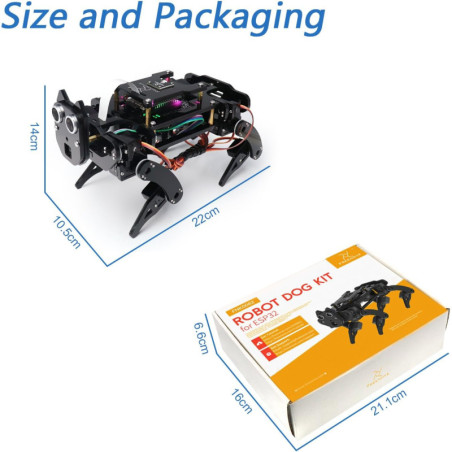 Smart Robot Dog Kit – With camera, sensors, app control & coding fun for STEM learning!