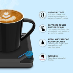 Smart Coffee & Candle Warmer — USB powered, auto shut-off, keeps drinks hot & wax melted safely!