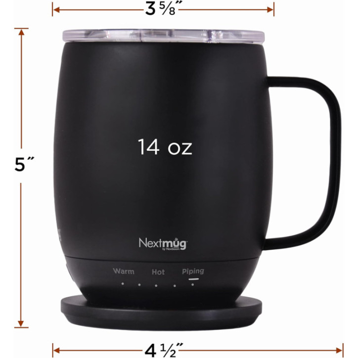Nextmug: Self-Heating Coffee Mug - Keeps Your Drink Perfectly Hot for Hours! (14oz) Nextmug: Self-Heating Coffee Mug - Keeps Your Drink Perfectly Hot for Hours! (14oz)
