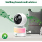 LeapFrog Babyphone HD 7 360° : Vision Nocturne Couleur, Zoom 8x, Berceuses & Communication Bidirectionnelle