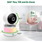 LeapFrog Babyphone HD 7 360° : Vision Nocturne Couleur, Zoom 8x, Berceuses & Communication Bidirectionnelle