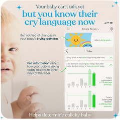 Smart WiFi Baby Monitor — Sleep tracking, cry & cough detection, night vision, 2-way talk, pan & tilt camera!
