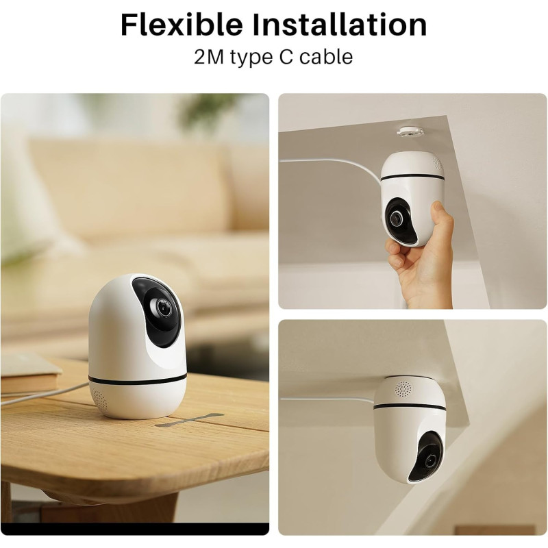 Keep your home safe with WUUK 4MP Indoor Camera — motion detection, night vision & 2-way audio!