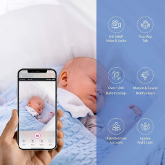 iBaby M2C WiFi Monitor 1080P & Alerts Educational Development Features