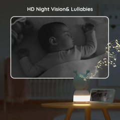 BOIFUN 2K WiFi Baby Monitor with Night Light Long-Lasting Battery