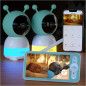 BOIFUN 2K Moniteur Bébé Écran Partagé: Double Caméra, Veilleuse, Suivi Auto & Audio Bidirectionnel