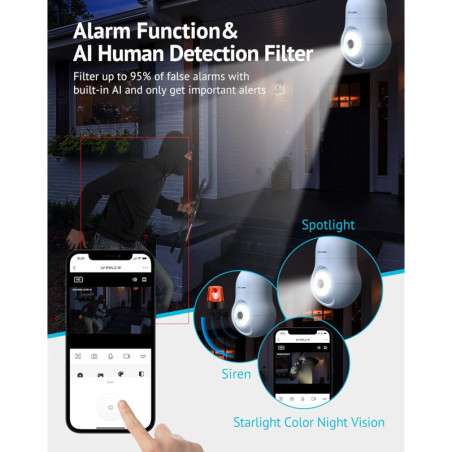 LaView 4MP Bulb Camera: See Everything, Day & Night! WiFi, Motion Tracking, & Easy Install