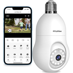 Caméra LaView 4MP WiFi Ampoule avec Vision Nocturne installation facile