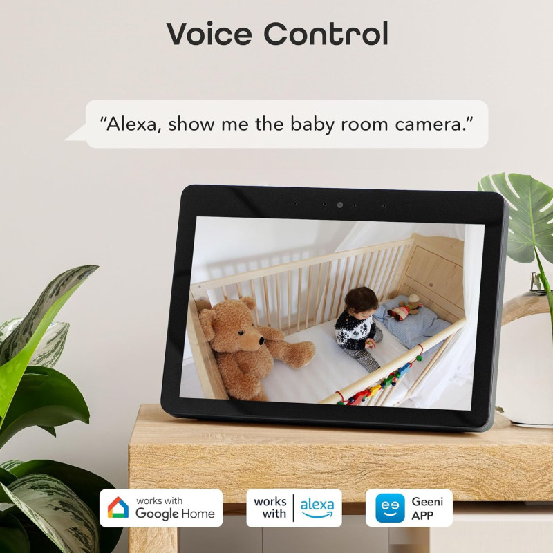 Caméra de sécurité Geeni Glimpse 1080p - WiFi, Alexa, Blanc
