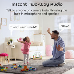 Geeni Glimpse : Caméra de Sécurité Intérieure 1080p - Audio 2 Voies, Détection de Mouvement & Contrôle Vocal