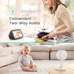 Litokam 2K Caméra Intérieure: Sécurité Optimale, Vision Nocturne, Audio Bidirectionnel & Alexa