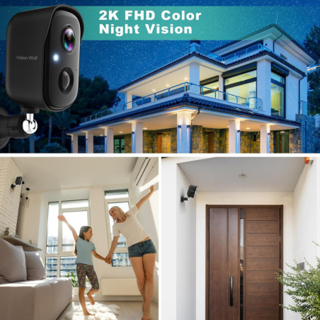 2K Wireless Security Camera: AI Motion Detection, Night Vision & 2-Way Talk - Keep Your Home Safe!