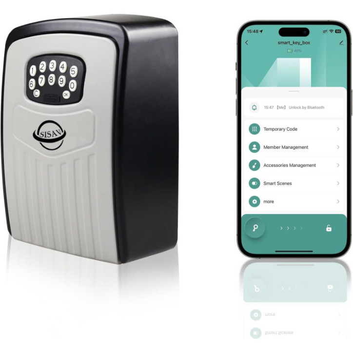 Bluetooth Key Lock Box: Remote Access, 6-Digit Combo, Secure Wall Mount - No WiFi Needed! Bluetooth Key Lock Box: Remote Access, 6-Digit Combo, Secure Wall Mount - No WiFi Needed!
