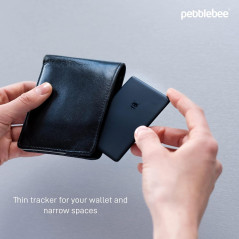 Pebblebee Card: Rechargeable Item Tracker with Apple Find My & 500ft Range