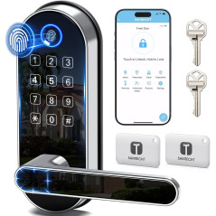 Serrure Intelligente à Empreinte Digitale sans Clé - Argent