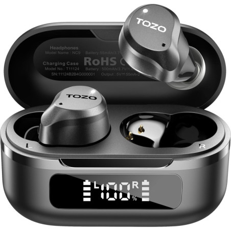 TOZO NC9 : Écouteurs ANC sans fil, son immersif, 59h dautonomie & étanchéité IPX8. Le son parfait partout !