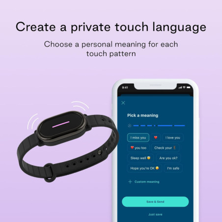 BOND TOUCH 4: Bracelets Connectés pour Couples à Distance - Restez Proches, Vibration Haptique & Longue Autonomie
